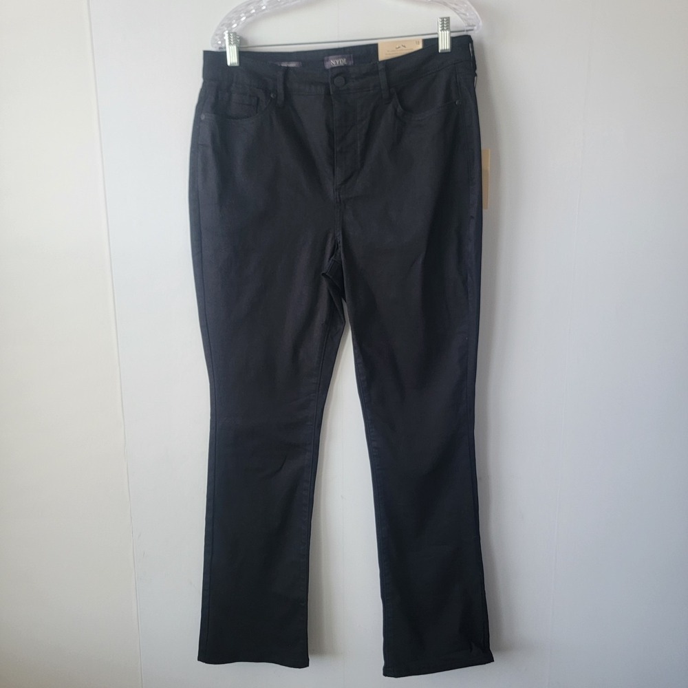 NYDJ Billie Mini Boot Cut Jeans in Black Size 12 NWT!!!!
